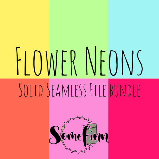 6 Neon and Bold Solid Seamless Files Bundle Digital Paper