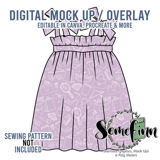Dress Tie Shoulders Mock-Up