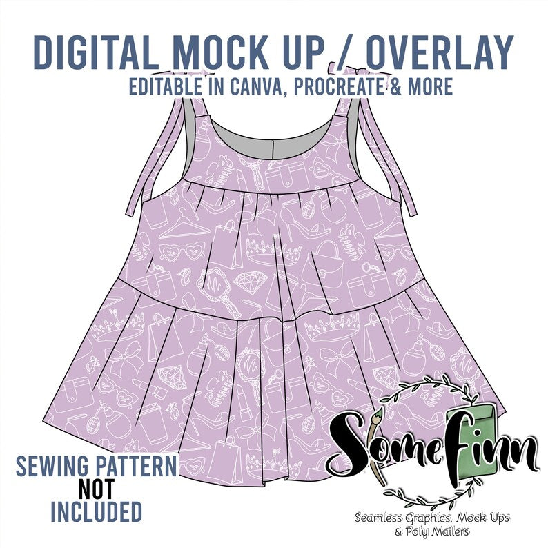 Dress Tie Shoulders Mock-Up