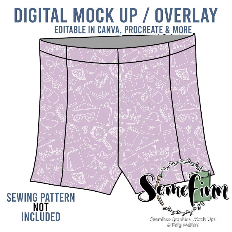 Color Block Shorts Mock-Up