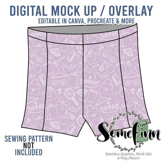 Color Block Shorts Mock-Up