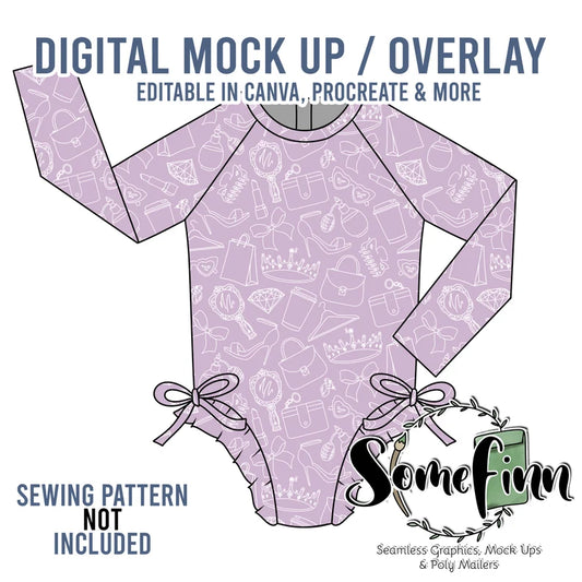 Flutter Rash Guard and Ruffle Bottoms Mock-Up