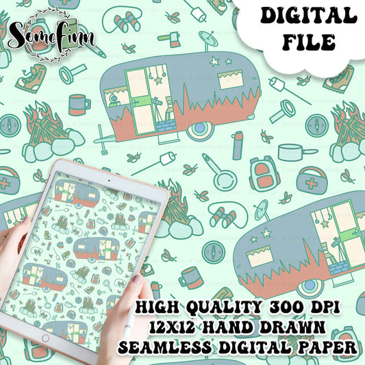 Camper Digital Paper