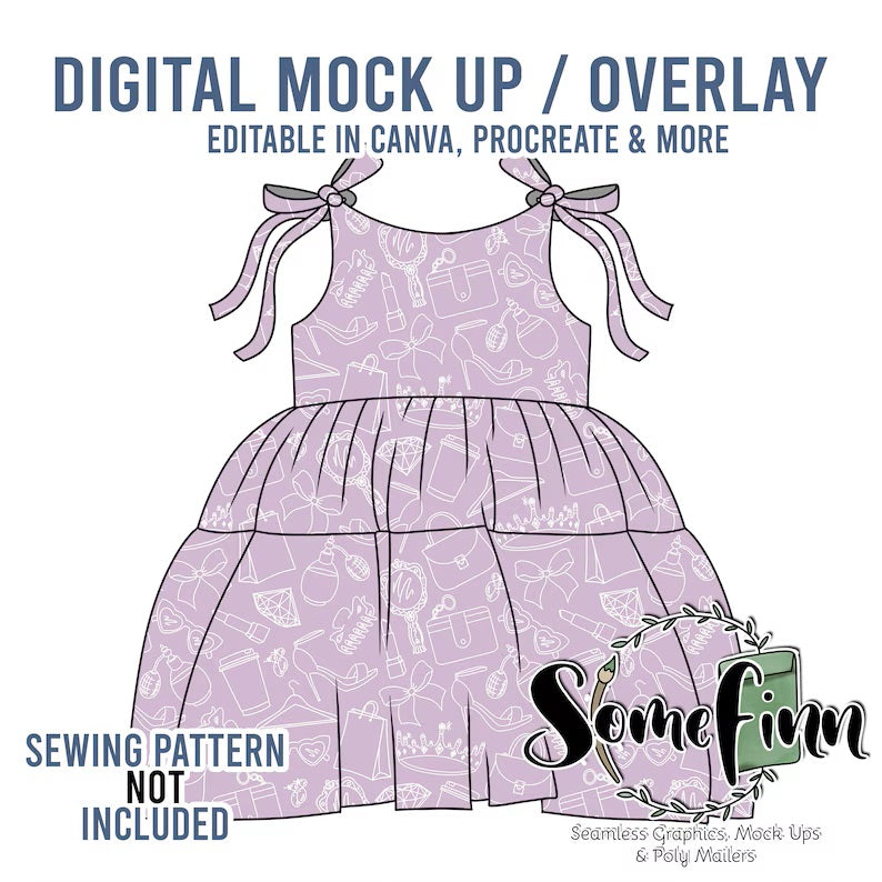 Dress Tie Shoulders Mock-Up