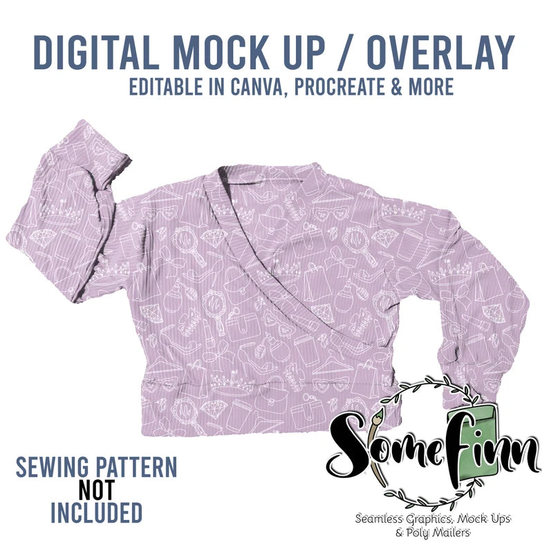 Cross Body Sweater Realistic Mock-Up