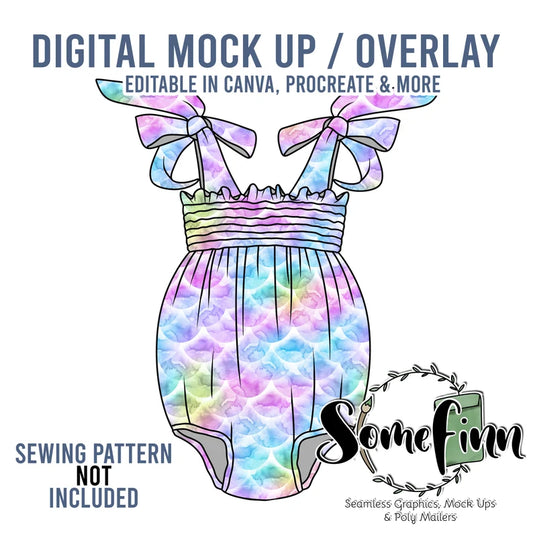 Cinched Summer Romper Mock-Up