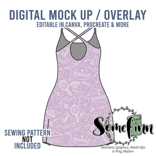 Cross Back Dress Mock-Up