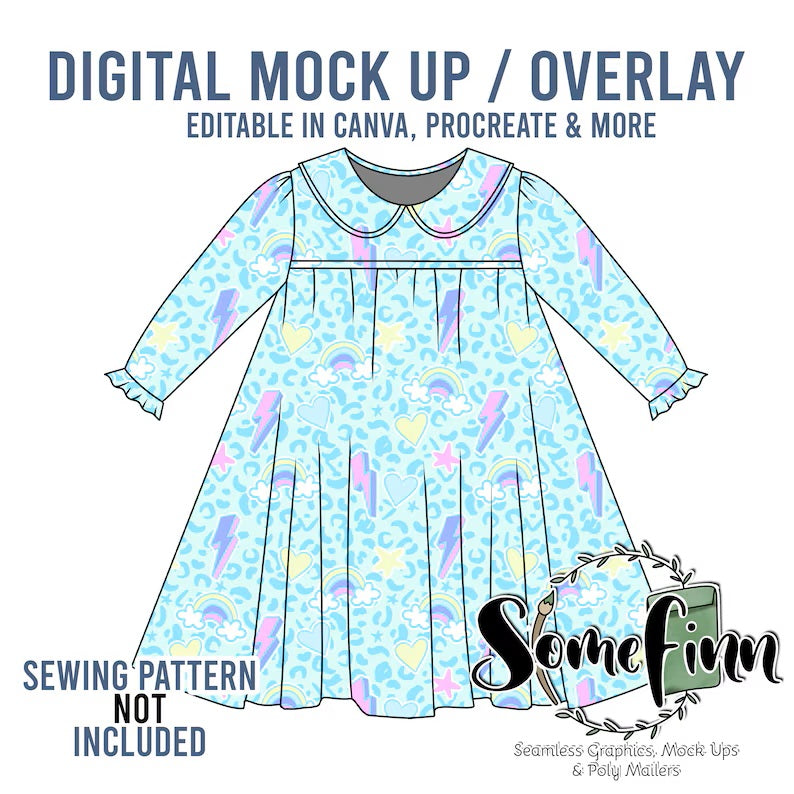 Bibbed Collar Shirt and Bloomies Mock-Up