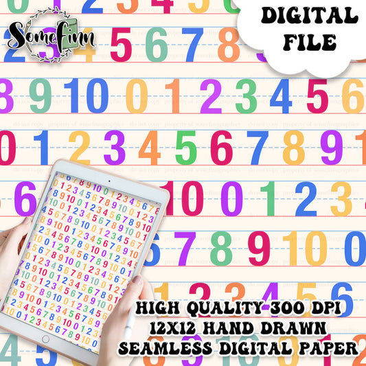 123s Counting Numbers Seamless