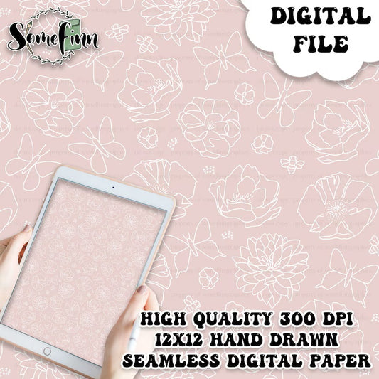 Beige Floral Pattern