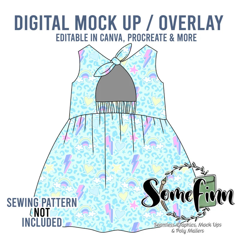 Dress Tie Back Mock-Up