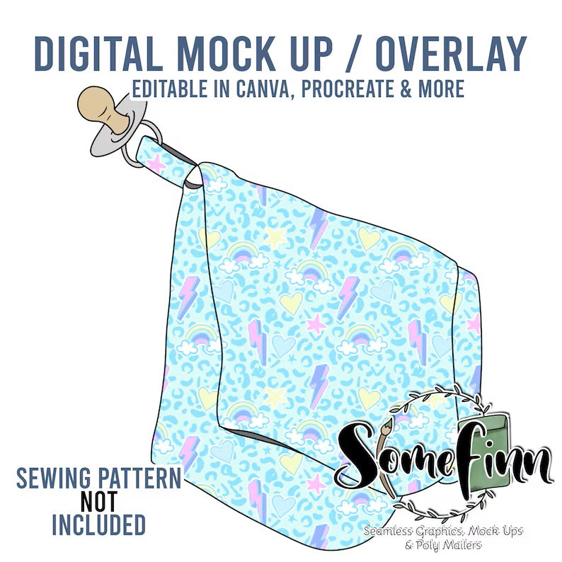 Baby Pacifier Blanket Mock-Up