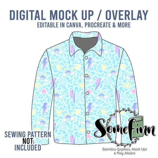 Button Up Long Sleeve Mock-Up