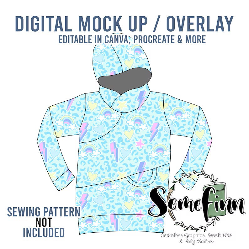 Color Block Hoodie Mock-Up