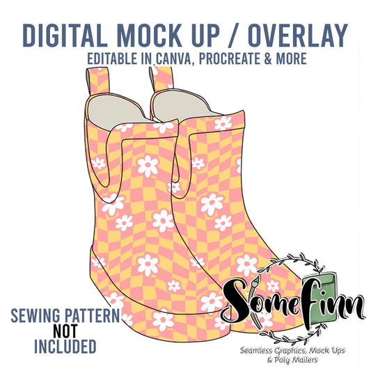 Rain Boots Lined Mock Up