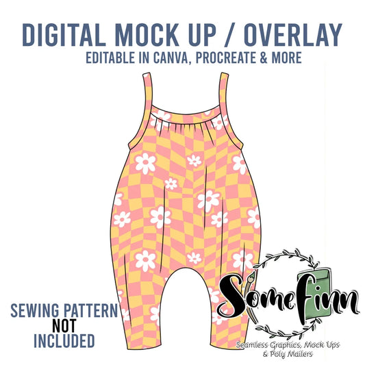 Bubble Romper Lined Mockup