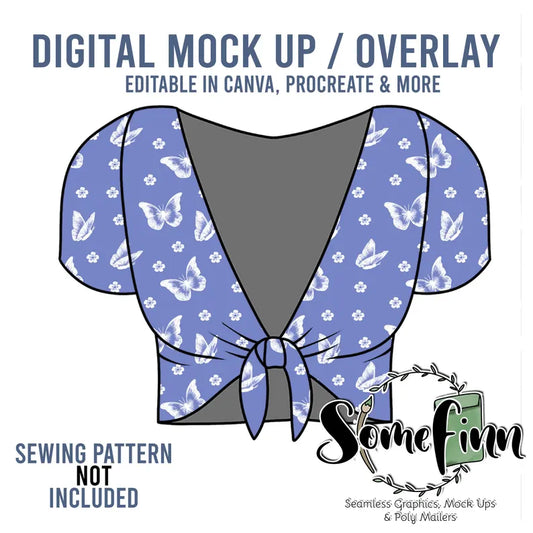 Crop Top Short Sleeve Mock-Up