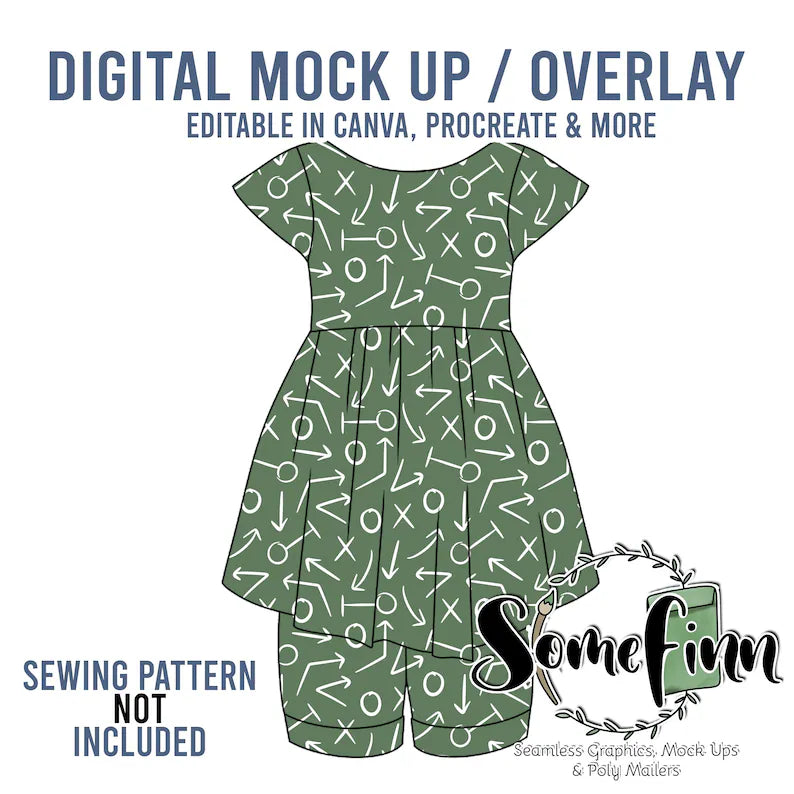 Dress Tunic and Shorts Outfit Mock-Up