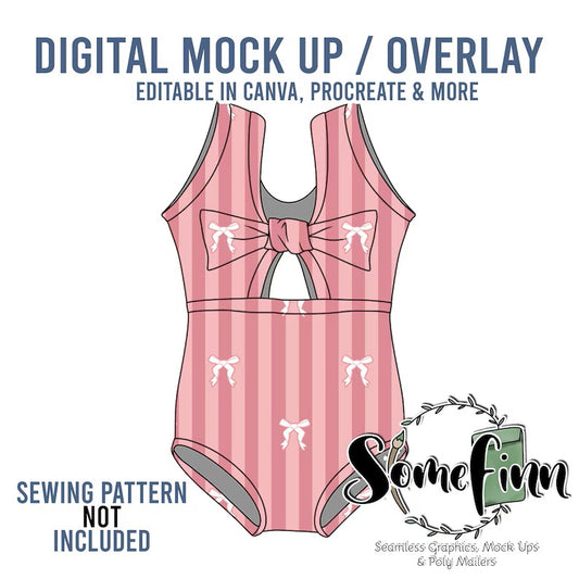 Bow Swimsuit Mock-Up