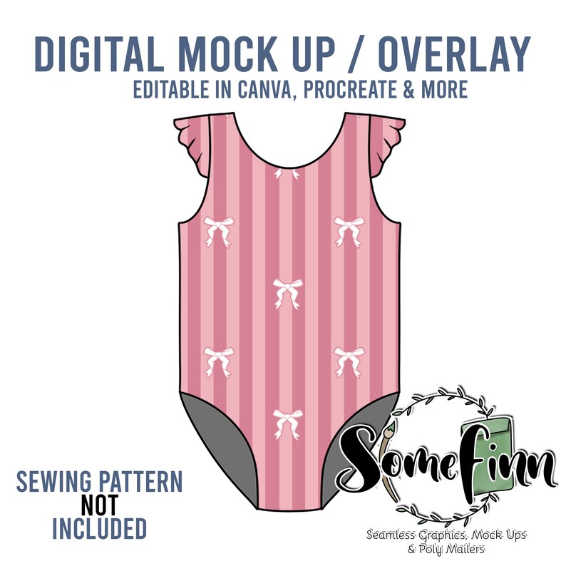 Flutter Bow Swimsuit Mock-Up