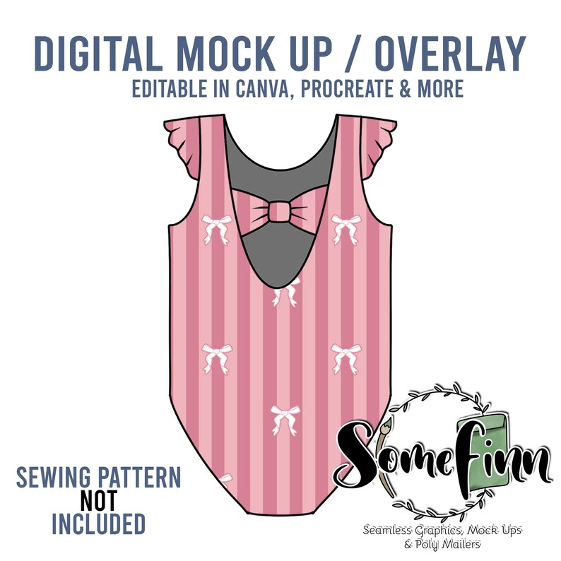 Flutter Bow Swimsuit Mock-Up