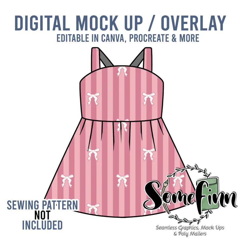 Cross Back Dress Mock-Up