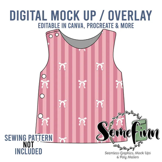 Button Up Baby Tank Top Mock Up
