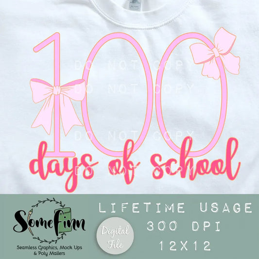 100 Days of School Graphic PNG