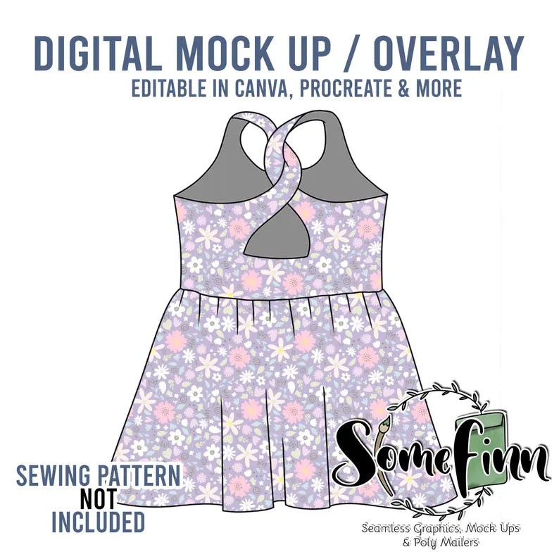 Cross Back Dress Mock-Up