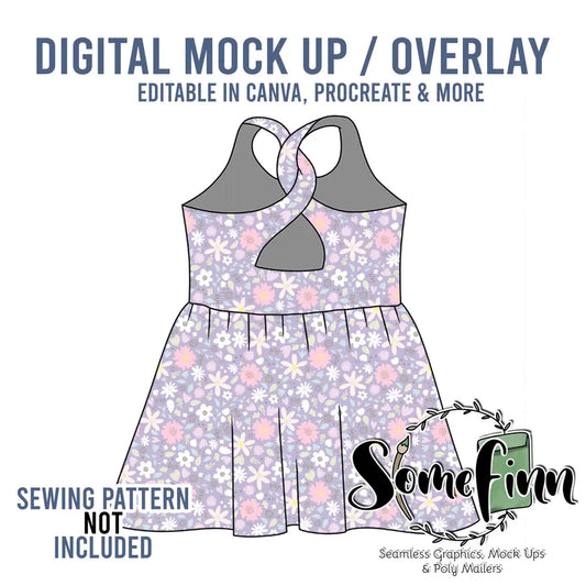 Cross Back Dress Mock-Up