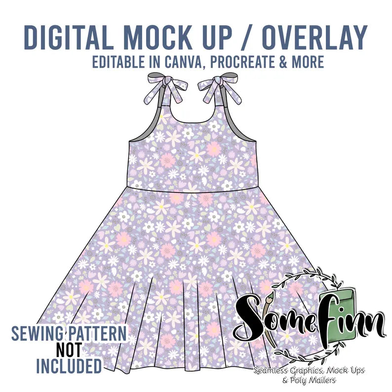 Dress Tie Shoulders Mock-Up