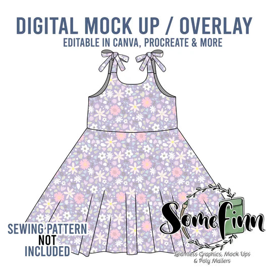Dress Tie Shoulders Mock-Up