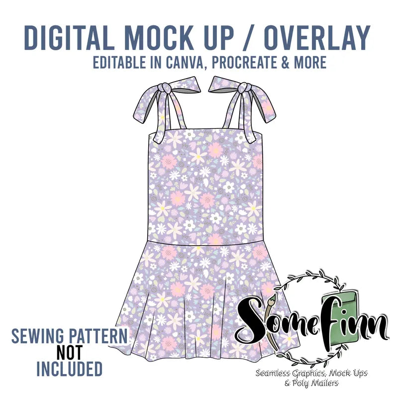 Dress Tie Shoulders Mock-Up