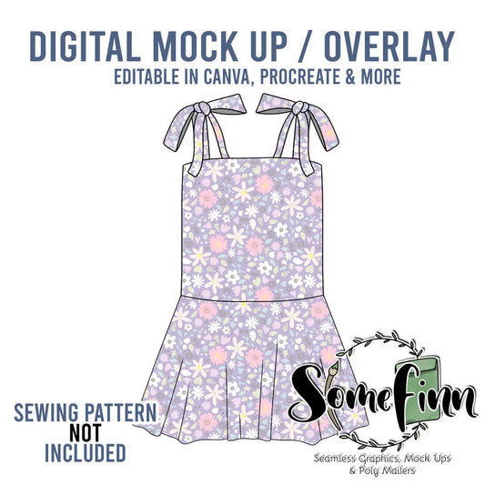 Dress Tie Shoulders Mock-Up