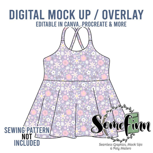 Cross Back Peplum Mock-Up