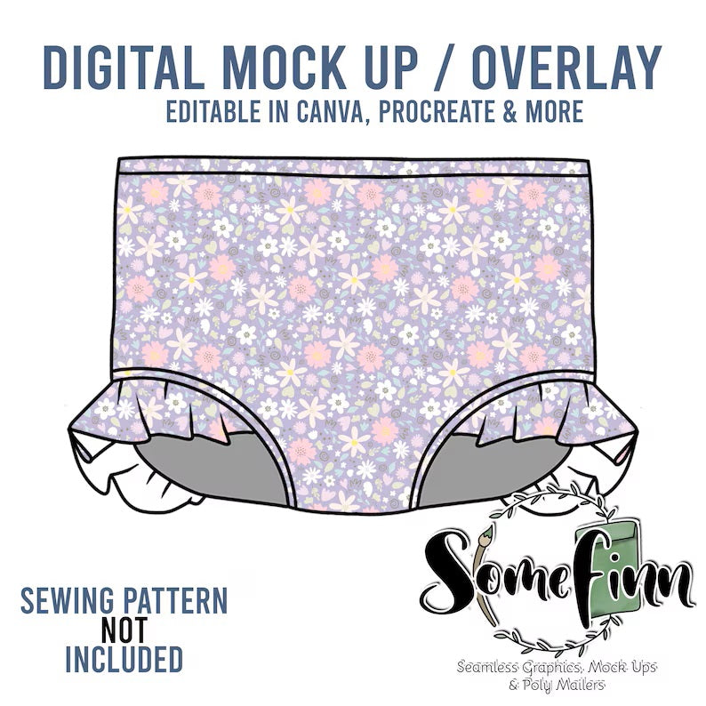 Flutter Swimsuit Bottoms Mock-Up