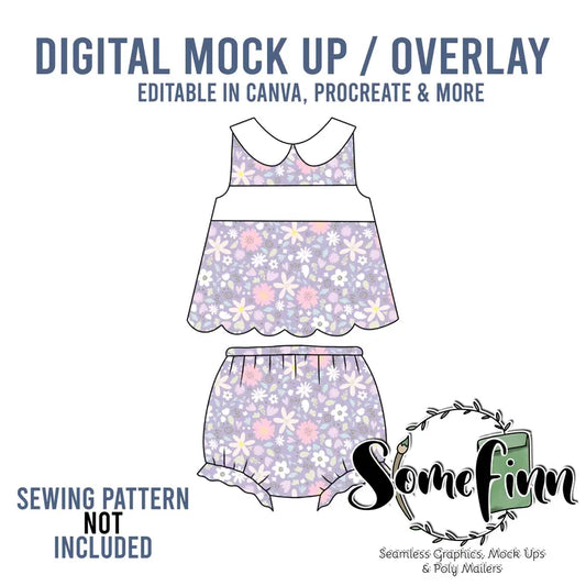 Collared Sleeveless Bow Back Outfit Mock-Up