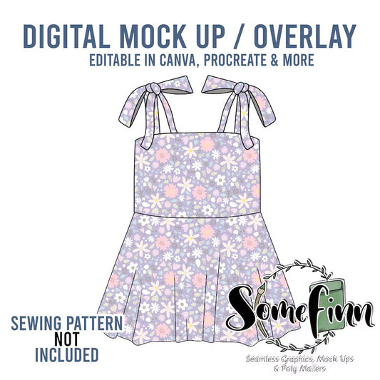 Dress Tie Shoulders Mock-Up