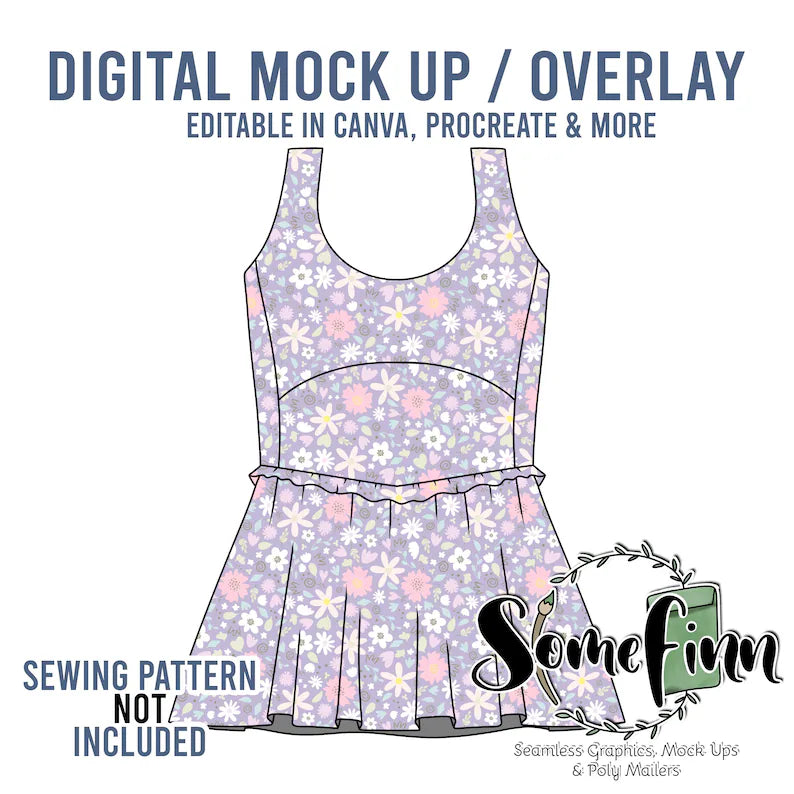 Dress Ruffle Waist Mock-Up