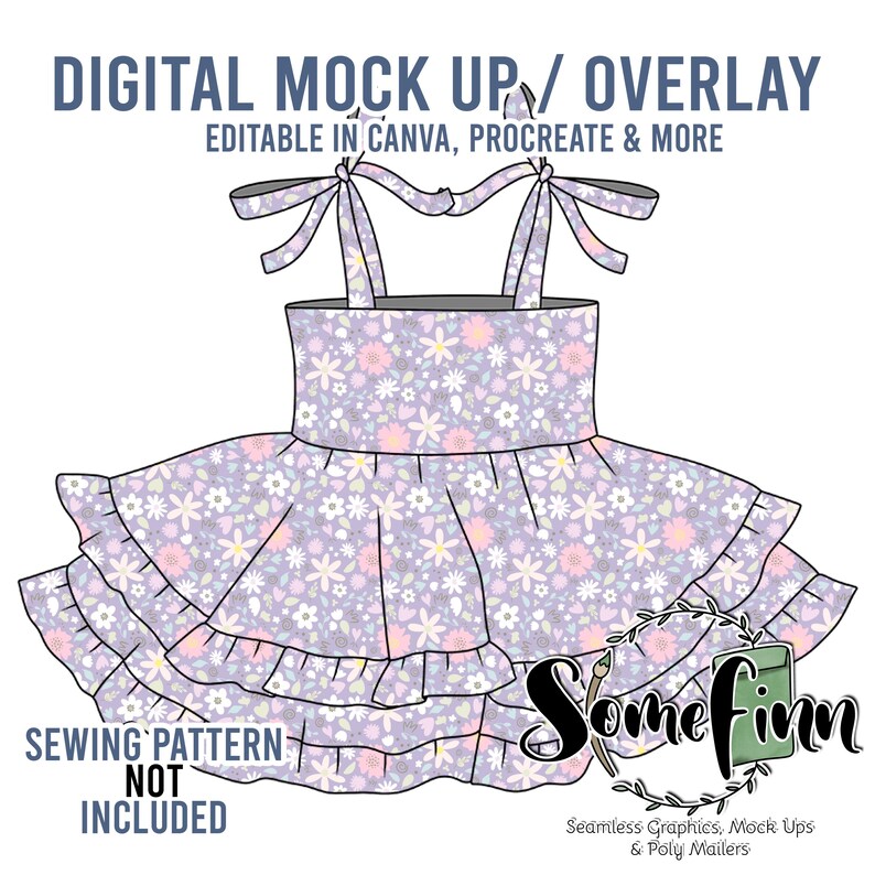 Dress Tie Shoulders Mock-Up