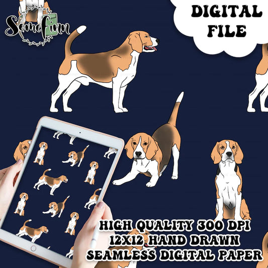 Beagle Dog Digital Paper
