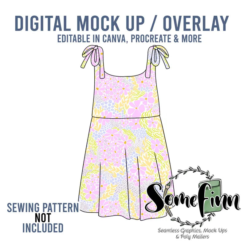 Dress Tie Shoulders Mock-Up