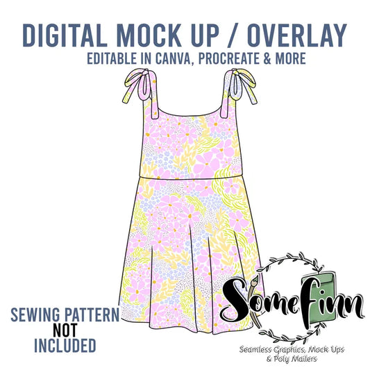 Dress Tie Shoulders Mock-Up