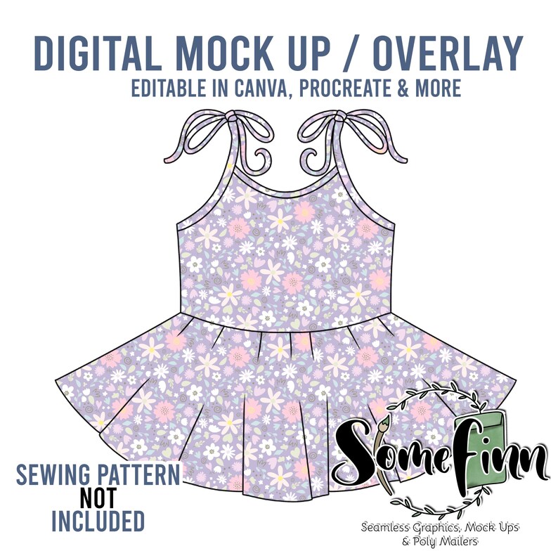 Dress Tie Shoulders Mock-Up