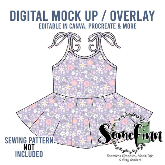 Dress Tie Shoulders Mock-Up