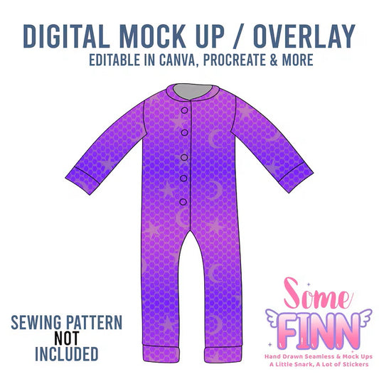 Button Up Pajamas Mock-Up