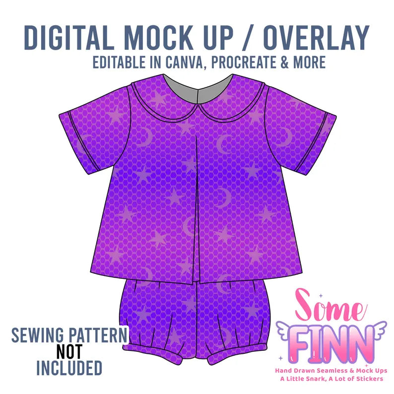 Editable Collar Shirt & Pants Mock-Up