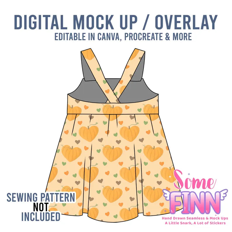 Cross Bow Back Sleeveless Dress Mock-Up