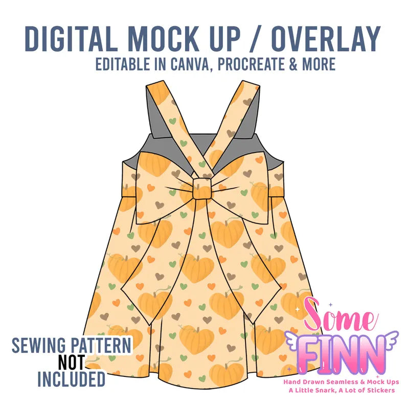 Cross Bow Back Sleeveless Dress Mock-Up