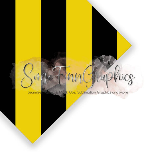 Yellow and Black Stripes Seamless Design